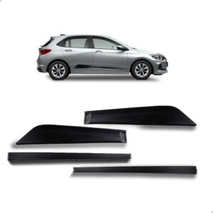 Friso Borrachão Lateral Onix 4 Portas Preto