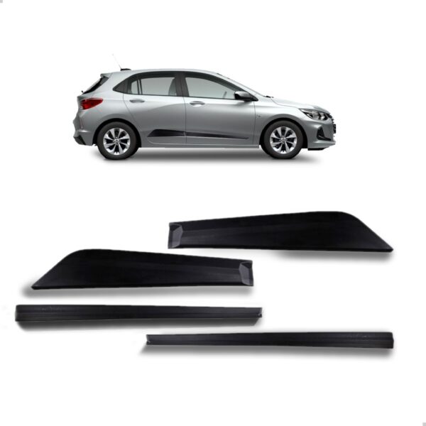 Friso Borrachão Lateral Onix 4 Portas Preto