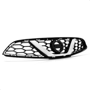 Grade Nissan March 2015 A 2018 Completa Preta Friso Cromado Plástico