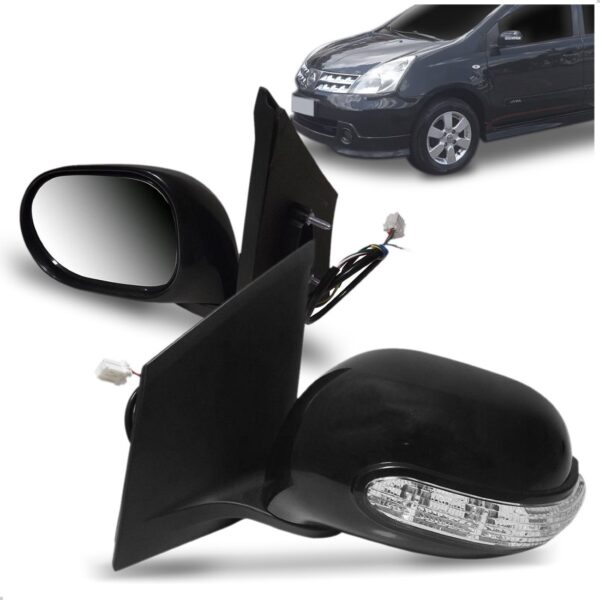 Retrovisor Livina E Grand Livina 2009 A 2014 Com Sinaleira Lado Esquerdo