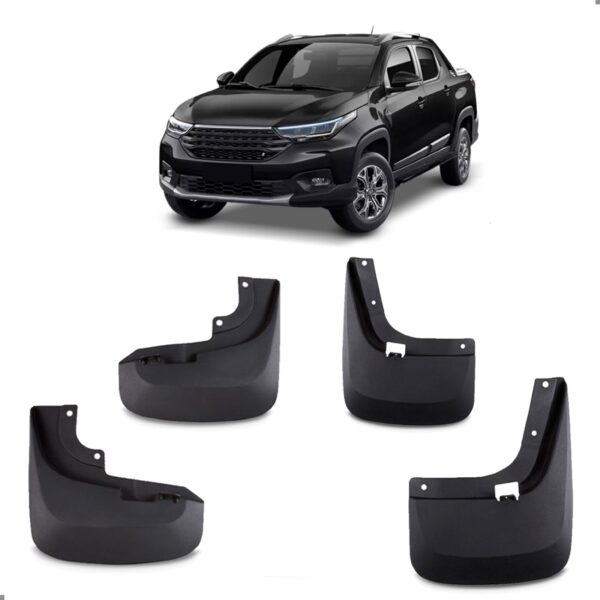 Kit 4 Peças Parabarro Strada Dianteiro Traseiro 2021 A 2024