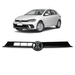 Tela Frontal Radiador Para Volkswagen Polo Tsi 23 24 Preta Plástico