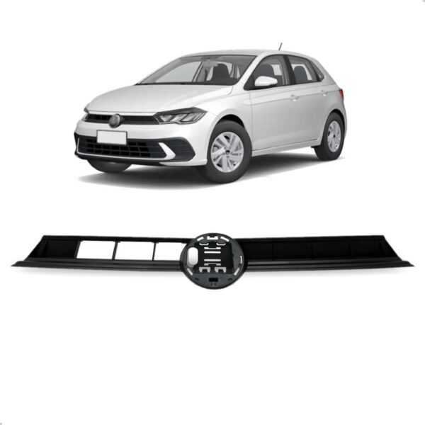 Tela Frontal Radiador Para Volkswagen Polo Tsi 23 24 Preta Plástico