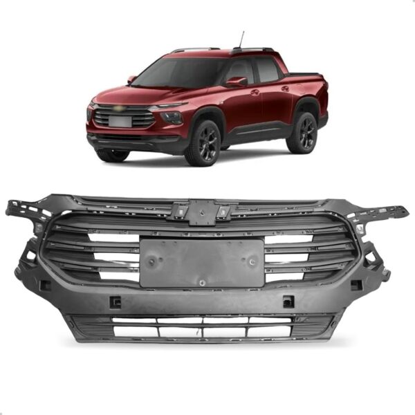 Tela Frontal Do Radiador Para Chevrolet Montana 23 24 Preta 27261