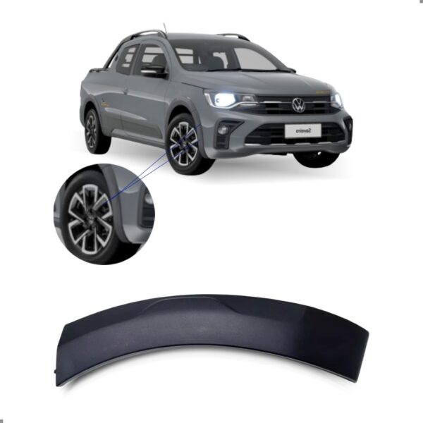 Moldura Alargador Parachoque Para Saveiro G8 2023 2024 2025 Lado Direito