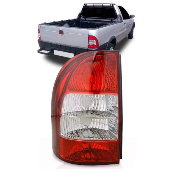 Sinaleira Traseira Fiat Strada 2005 Até 2007 Bicolor Le Esquerdo/motorista Vermelho
