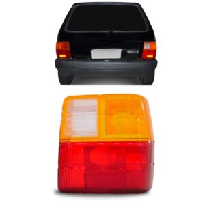 Lanterna Traseira Uno 1986 A 2003 Tricolor Completa Lado Direito