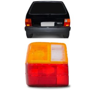 Lanterna Traseira Uno 1986 A 2003 Tricolor Completa Lado Esquerdo