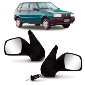 Retrovisor Uno Fire 2001 2002 03 2004 C/ Controle 4p Lado Direito