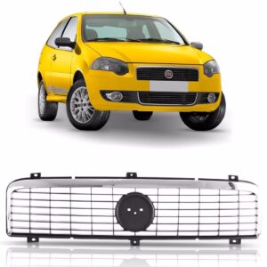 Grade Tela Radiador Para Siena 2008 A 2011 Com Friso Cromado