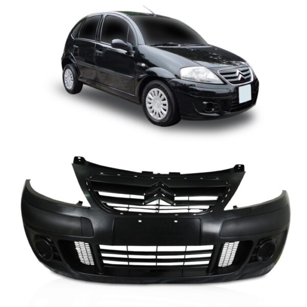 Parachoque Dianteiro Citroen C3 2008 A 2012 1a Linha  Preto