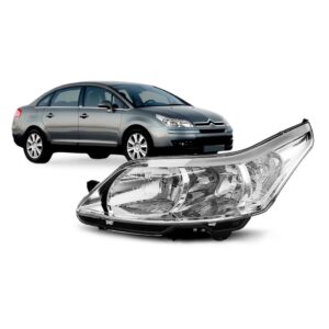 Farol C4 Pallas 2007 A 2013 Cromado Com Milha - Le Esquerdo/motorista