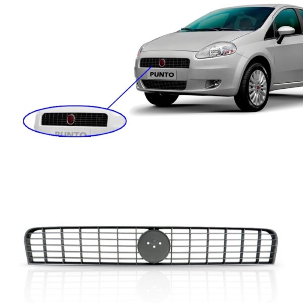 Tela Frontal Radiador Punto 07 08 2009 2009 2010 2011 Preta Preto
