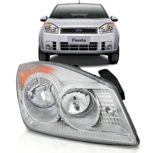 Farol Fiesta 2007 2008 2009 2010 Cromado 1ª Linha Direito/passageiro