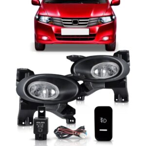 Kit De Farol Milha Honda City 2009 2010 2011 Aro Preto