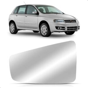 Lente Retrovisor Stilo 03 04 05 06 07 08 09 10 11 Com Base Lado Esquerdo