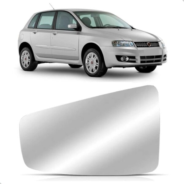 Lente Retrovisor Stilo 03 04 05 06 07 08 09 10 11 Com Base Lado Esquerdo