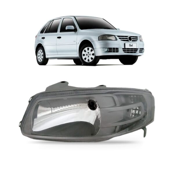 Farol Gol Giv G4 2003 04 05 06 07 2008 Mascara Cinza Le Esquerdo/motorista