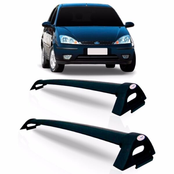 Bagageiro De Teto Focus Hatch & Sedan 2000 A 2008 Preto Preto