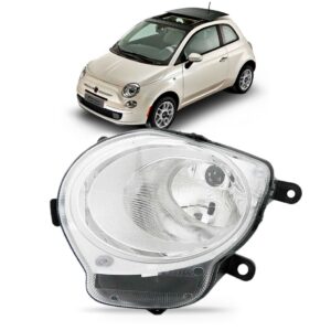 Farol Fiat 500 08 09 10 11 2012 2013 Inferior Alto 1ª Linha - Esquerdo/motorista