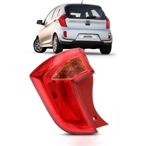 Sinaleira Traseira Kia Picanto 2011 2012 2013 Ré Rosa Le