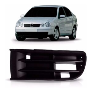 Grade Tela Moldura Milha Polo 2003 A 2006 S/furo Esquerda Esquerdo/motorista