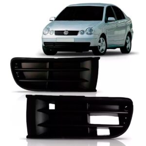 Grade Tela Moldura Milha Polo 2003 A 2006 S/furo Esquerda Esquerdo/motorista