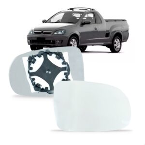 Espelho Lente Retrovisor Corsa Montana 2003 A 2009 C/base Ld Direito - Passageiro