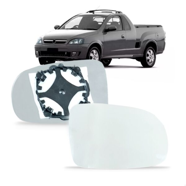 Espelho Lente Retrovisor Corsa Montana 2003 A 2009 C/base Ld Direito - Passageiro