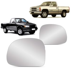 Lente Espelho Do Retrovisor S10/blazer/silverado C/ Base Le Direito