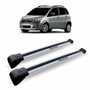 Travessa Teto Fiat Idea 2006 A 2016 Aluminio Larga Prata Plata
