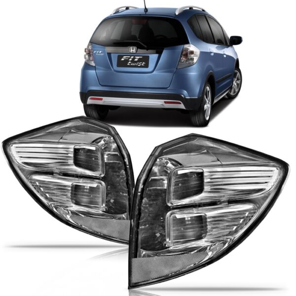 Lanterna New Fit Twist 2009 Ate 2013 Fume Clara Ld Direito Cristal