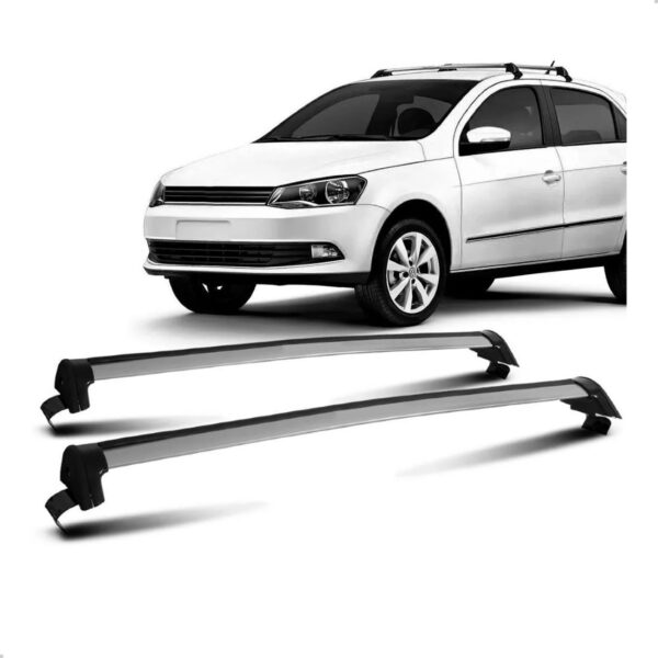 Bagageiro Teto Gol G5 G6 E Voyage G5 G6 Alumínio Prata Prateado