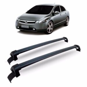 Rack Aluminio New Civic Prata Preto