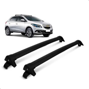Bagageiro De Teto Onix 2012 A 2018 Aluminio Rack Preto Preto