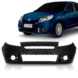 Parachoque Dianteiro Renault Sandero 2011 A 2013 Liso Novo Preto