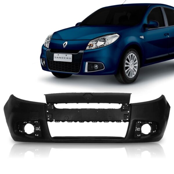 Parachoque Dianteiro Renault Sandero 2011 A 2013 Liso Novo Preto