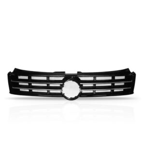 Grade Tela Radiador Pra Polo 2012 A 2015 Preto Friso Prata