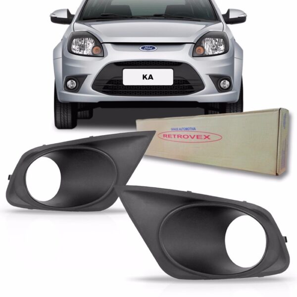 Moldura Grade Milha Parachoque Com Furo Ford Ka 2012 2013 Lado Direito