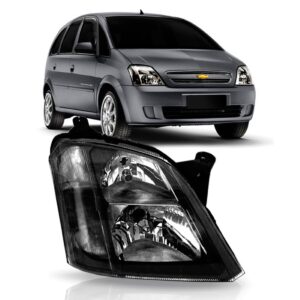 Farol Meriva 2002 A 2013 Mascara Negra Fumê  Ld Direito/passageiro