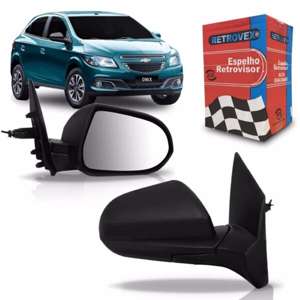 Retrovisor Onix Prisma 2013 A 2017 Regulagem Manual Retrovex Lado Esquerdo