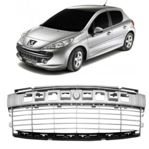 Tela Grade Peugeot 207 Cinza Prata Inferior Pchoque Central