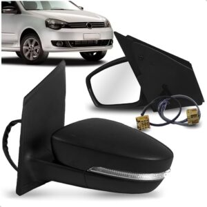 Retrovisor Para Volkswagen Polo 13/15 Eletrico Com Sinaleira Lado Esquerdo