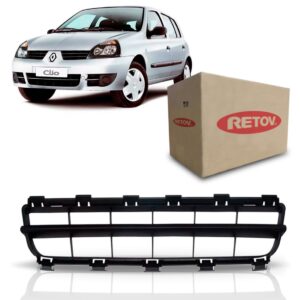 Tela Grade Clio 06 07 08 09 10 11 12 Inferior Central Preto