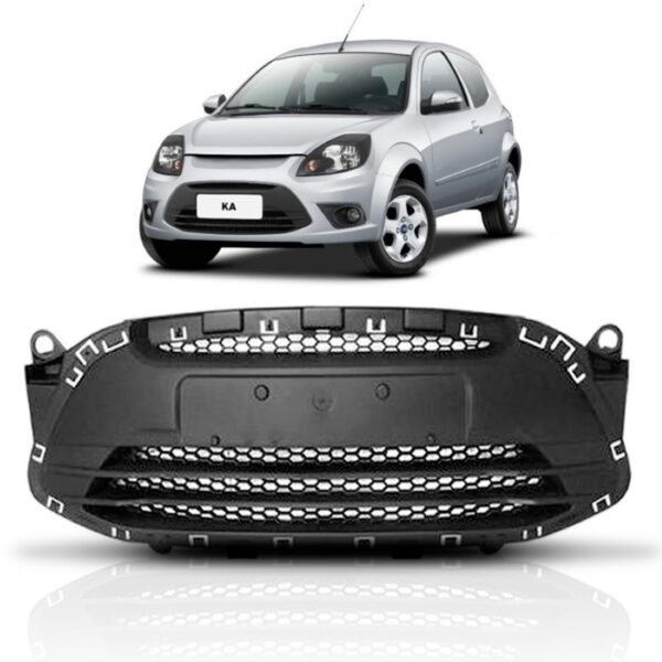 Grade Central Do Parachoque Ford Ka 2012 2013 2014 1a Linha Preto