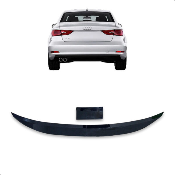 Aerofólio Para AUDI A3 Sedan Black Piano Autocolante