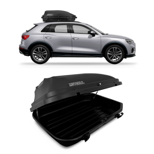 Baú Maleiro De Teto Motobul 270 Litros AUDI-Q3 Preto