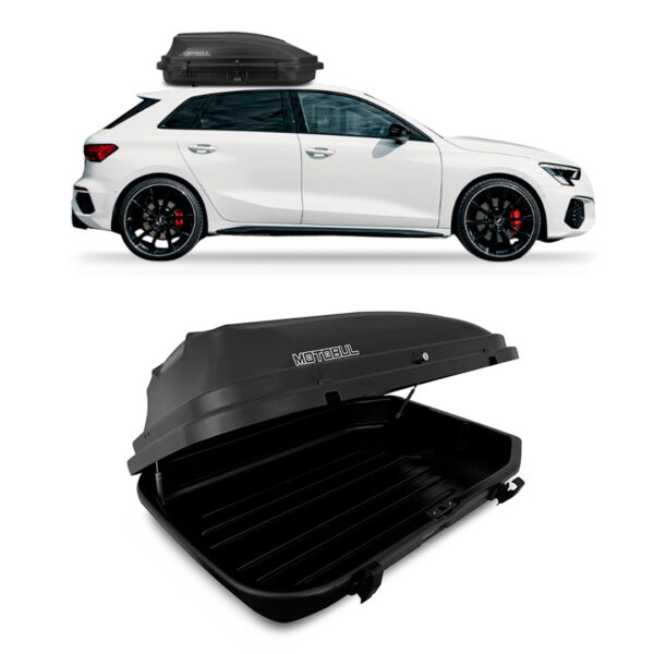 Baú Maleiro De Teto Motobul 270 Litros AUDI-S3 Preto