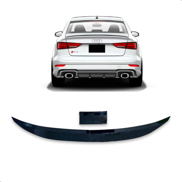 Aerofólio Para Audi RS3 Sedan Black Piano Autocolante