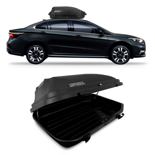 Baú Maleiro De Teto Motobul 270 Litros CHERY-ARRIZO-6 Preto